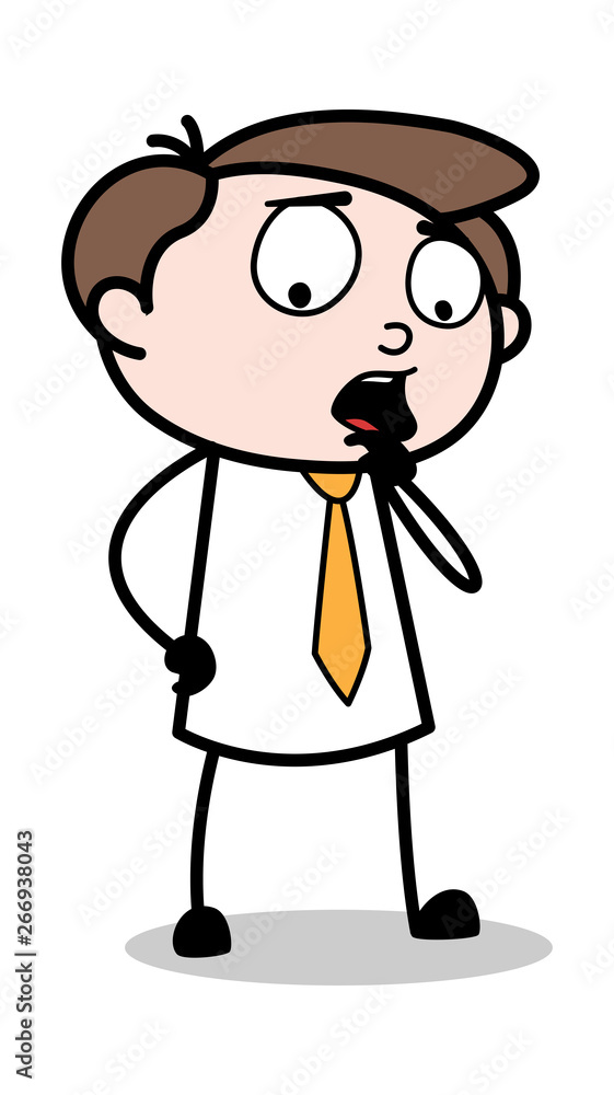 Confusion - Office Businessman Employee Cartoon Vector Illustration Confusion - Office Businessman Employee Cartoon Vector Illustration