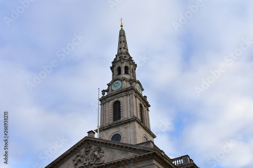 St Martin in the Fields church from Trafalgar Square. London, United Kingdom.