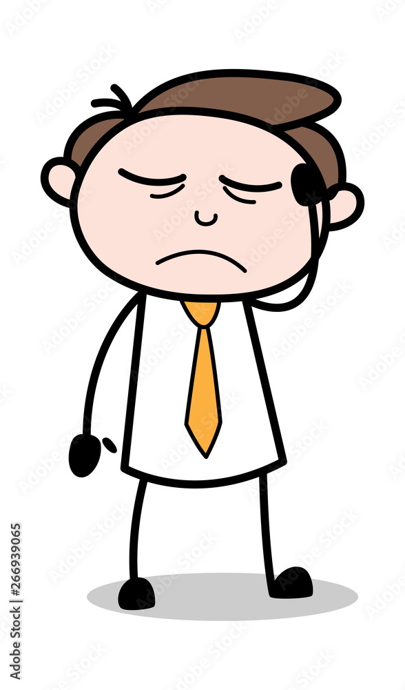 Itching - Office Businessman Employee Cartoon Vector Illustration Itching - Office Businessman Employee Cartoon Vector Illustration