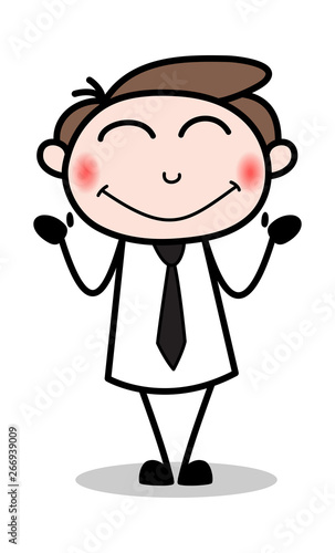 Blush - Office Businessman Employee Cartoon Vector Illustration﻿