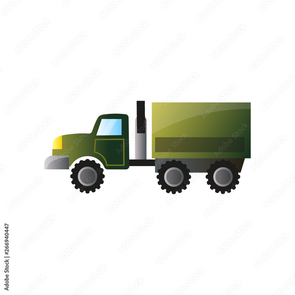 Green american war modern truck, off road wheels Green american war modern truck, off road wheels