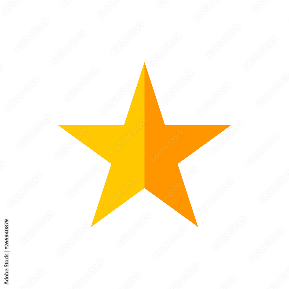 Vector image of a flat star icon. Isolated star on a white background Vector image of a flat star icon. Isolated star on a white background