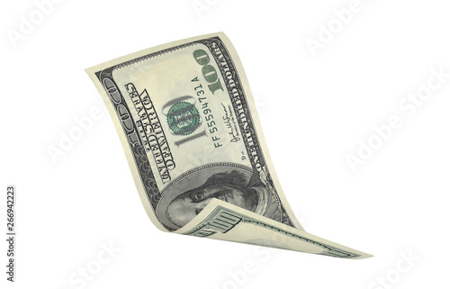 Dollar, Paper Money, American Banknote, Flying Money, 3D Render photo