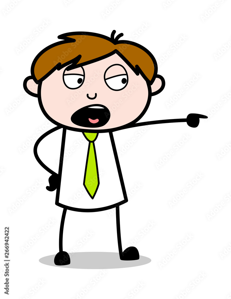 Shouting and Scolding - Office Salesman Employee Cartoon Vector Illustration Shouting and Scolding - Office Salesman Employee Cartoon Vector Illustration