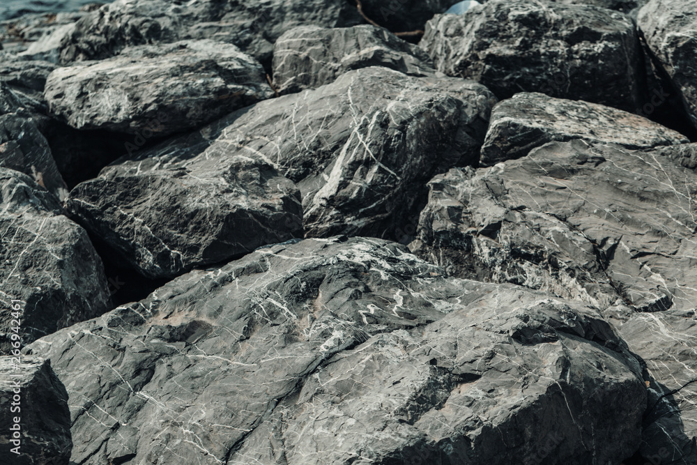 Big stones in the beach. background or texture Big stones in the beach. background or texture