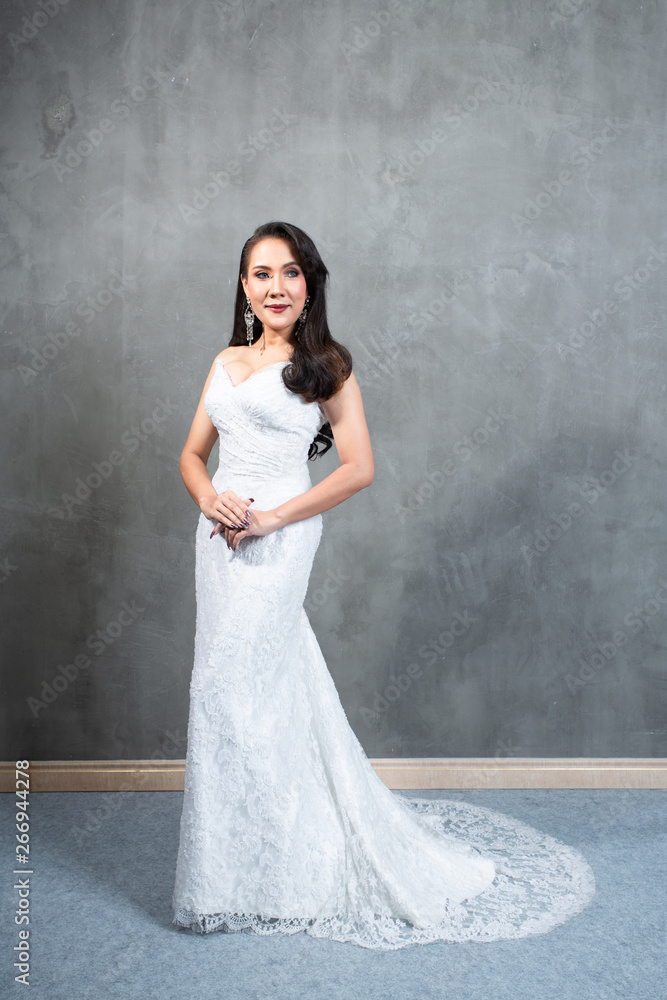 Beautiful woman in wedding dress , Bride Thai style fashion Beautiful woman in wedding dress , Bride Thai style fashion