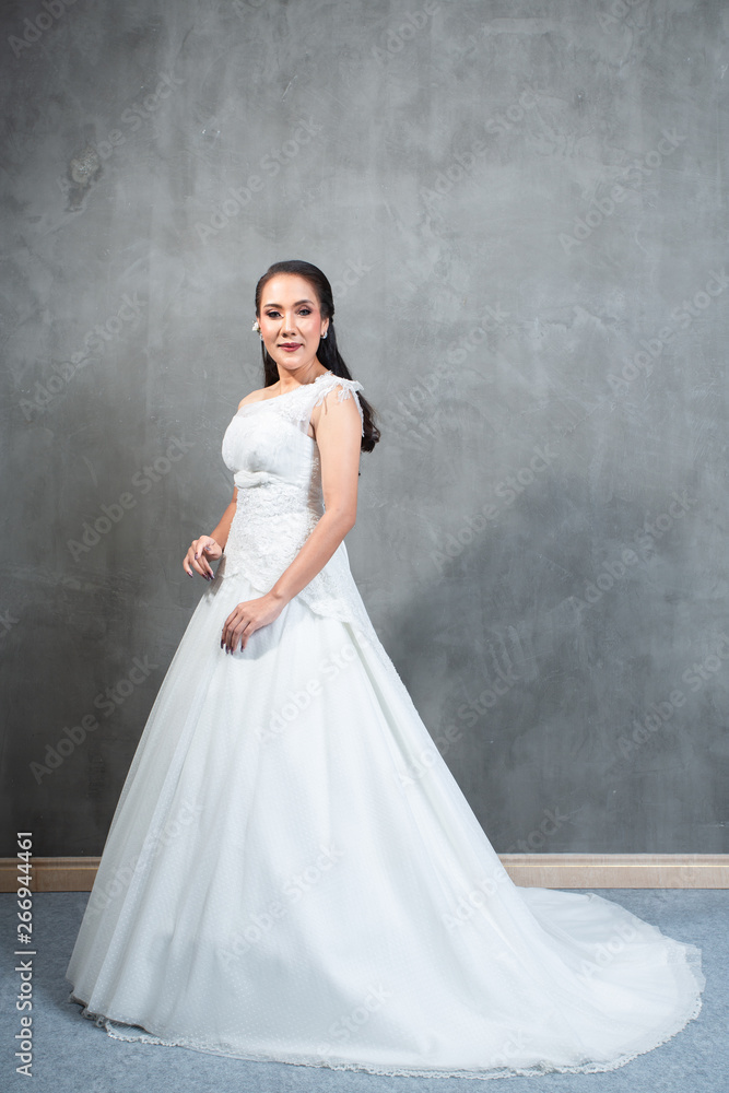 Beautiful woman in wedding dress , Bride Thai style fashion Beautiful woman in wedding dress , Bride Thai style fashion