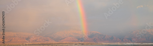 rainbow over the desert