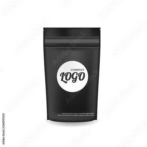 Realistic zip lock bag , mock up. Vector