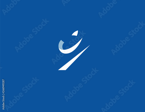 Simple logo icon running sport man abstract