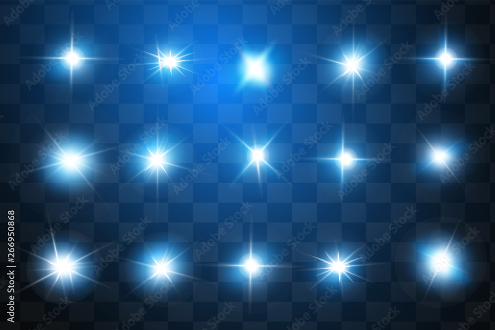 Set of Vector Neon Light Effects Set of Vector Neon Light Effects