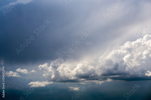 Quadro em tela incoming storm cloudscape at march daylight in continental europe