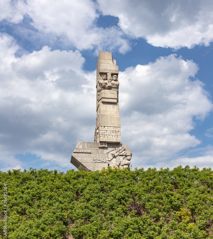 Monument for the memory of Westerplatte (District in Gdansk -Poland), where