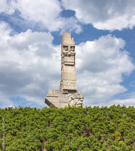Obraz na płótnie Monument for the memory of Westerplatte (District in Gdansk -Poland), where