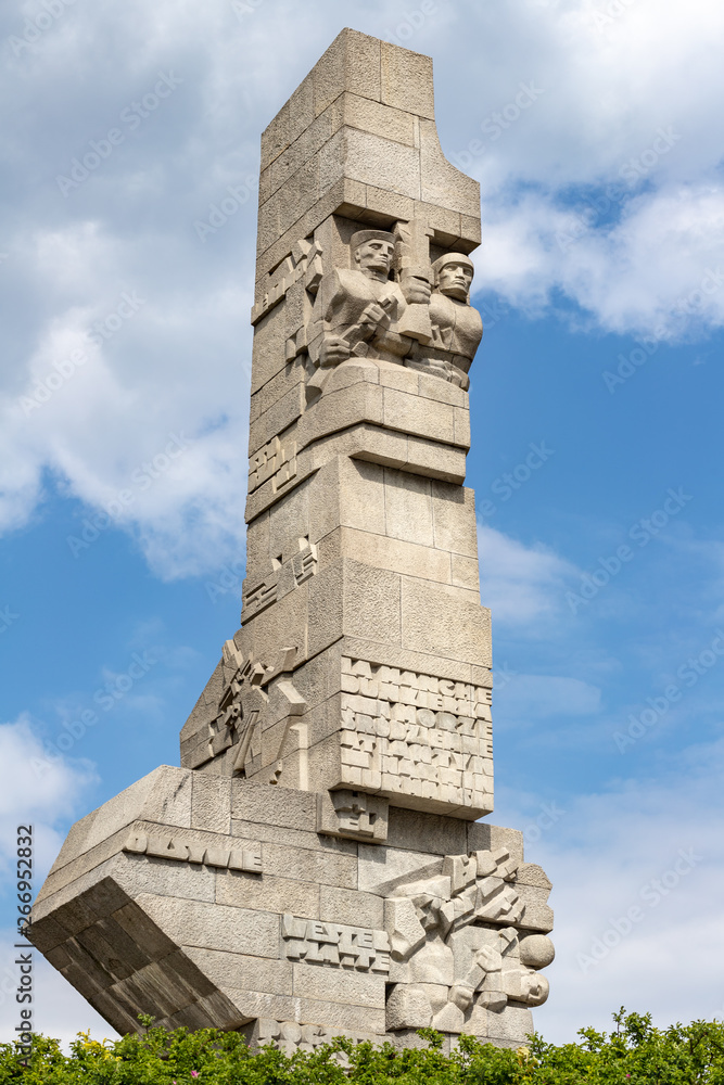 Monument for the memory of Westerplatte (District in Gdansk -Poland), where