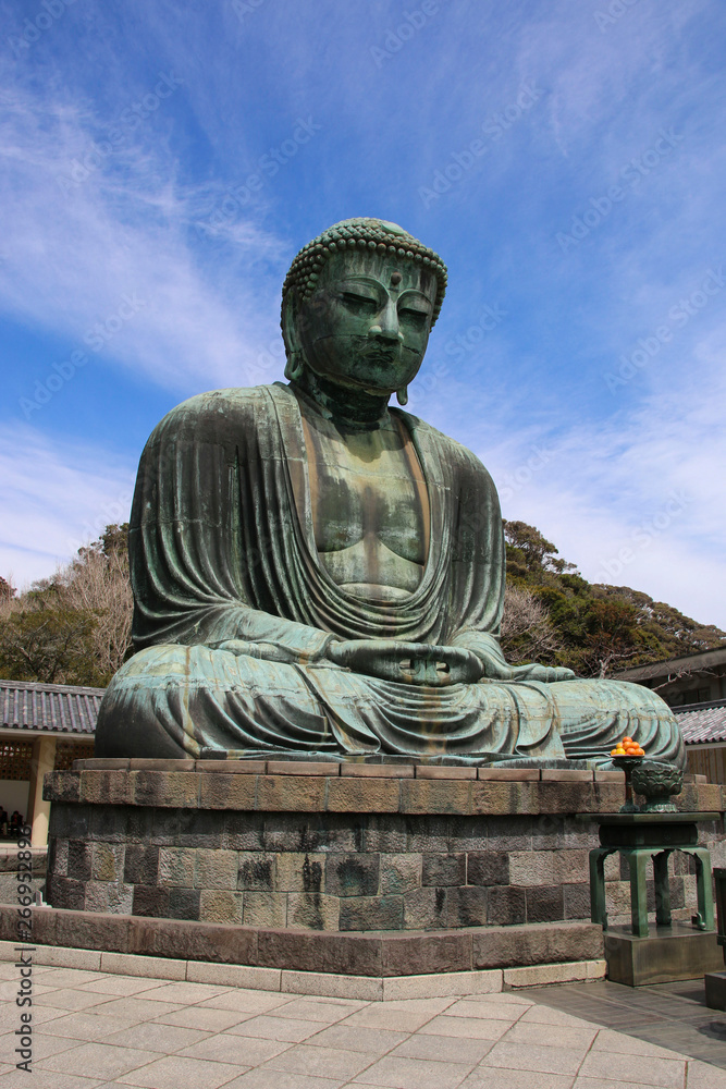 The Great Buddha (Daibutsu) on the grounds of Kotokuin Temple in Kamakura, Japan The Great Buddha (Daibutsu) on the grounds of Kotokuin Temple in Kamakura, Japan