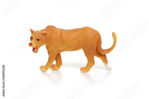 Toy lion  isolated on white