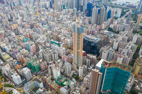 Top view of Hong Kong district