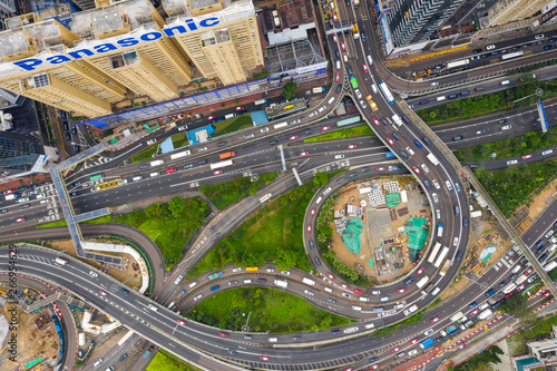 top view of Hong Kong city