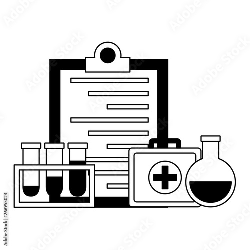 medical flasks suitcase clipboard