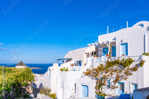 Traditional whitewashed houses in Oia, Santorini, Greece