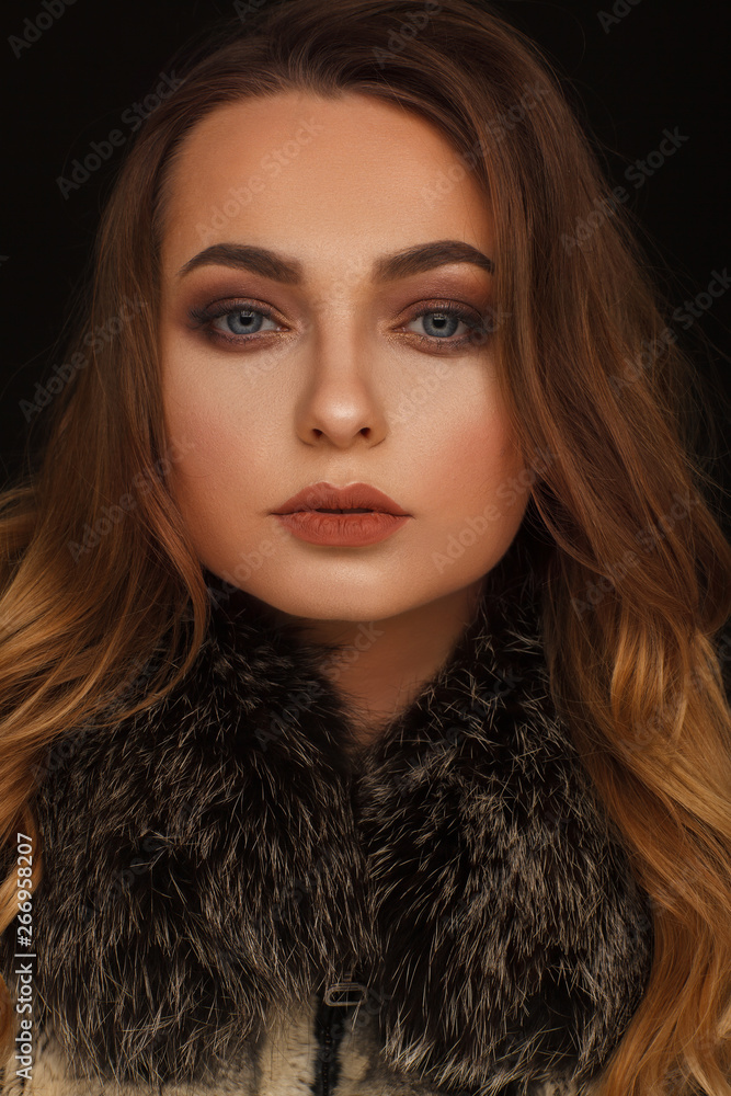 Portrait of a beautiful woman. Studio photo session Portrait of a beautiful woman. Studio photo session