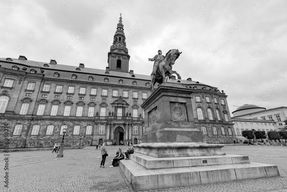 Christianborg Castle in Black and White