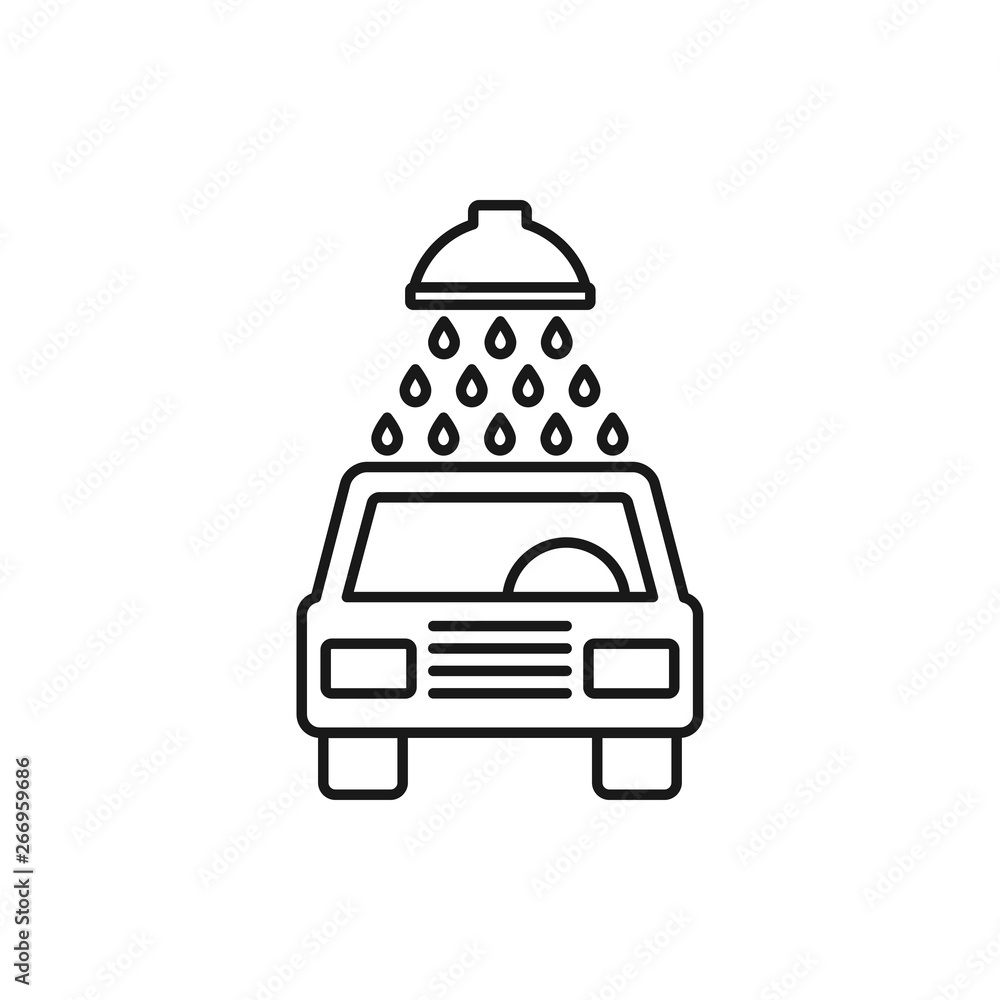 vector outline icon of car wash