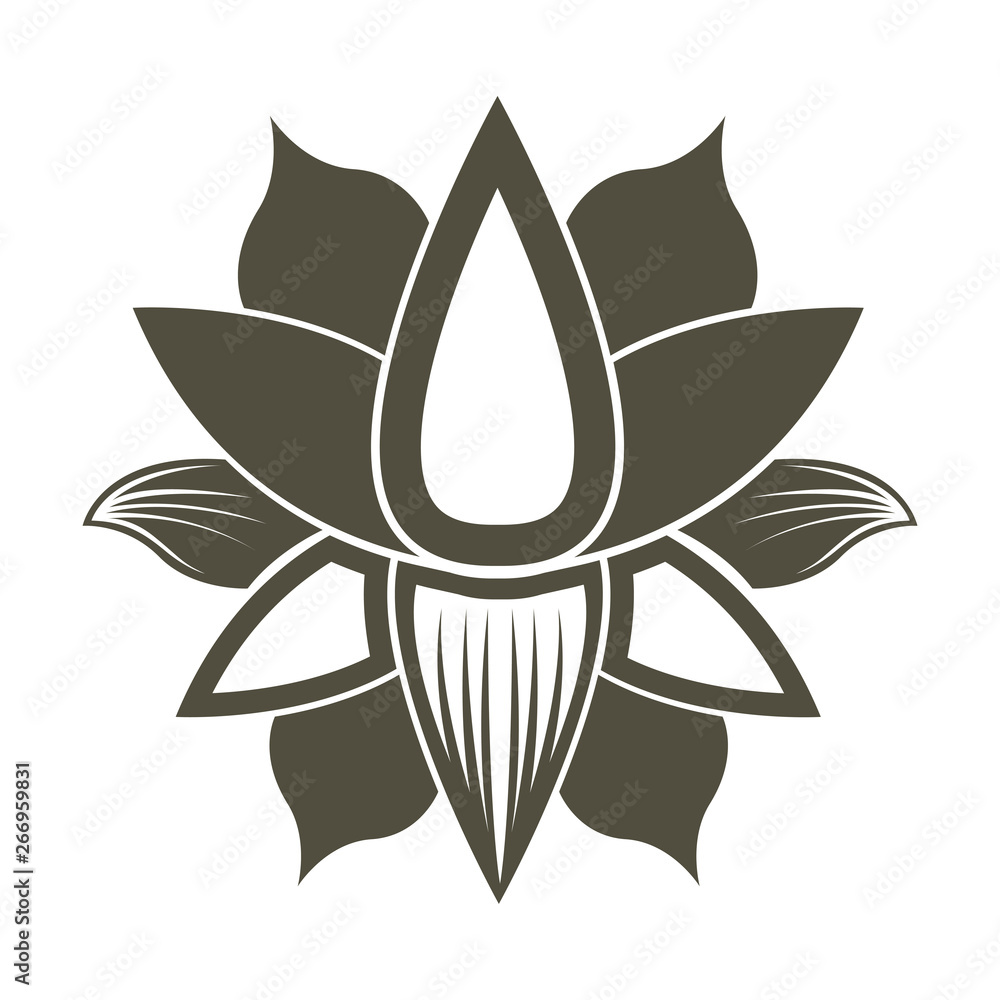 Isolated flowers arabic mehndi image. Mandala - Vector Isolated flowers arabic mehndi image. Mandala - Vector