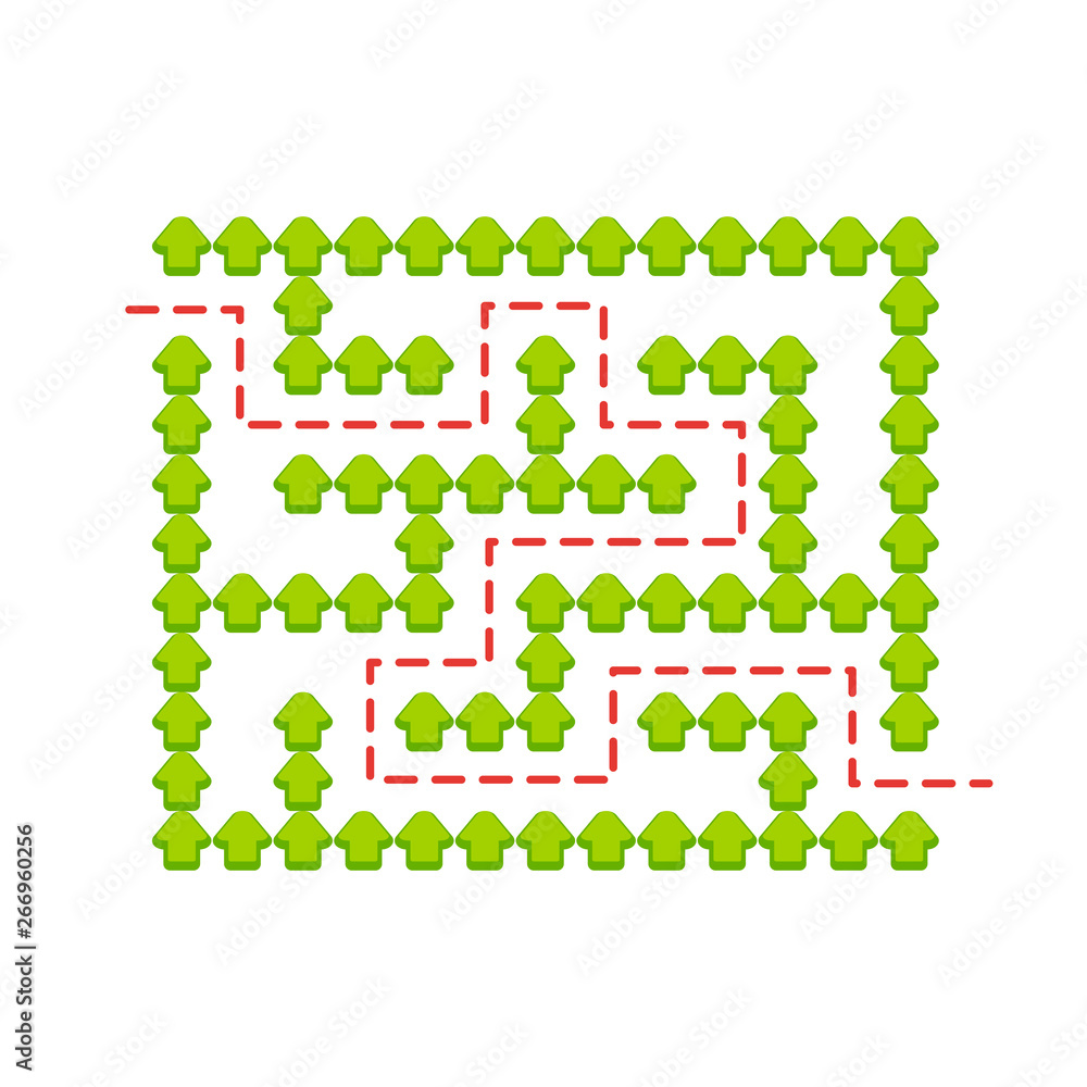 Naklejka Abstact labyrinth. Game for kids. Puzzle for children. Maze conundrum. Find the right path. Color vector illustration.