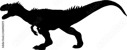 Allosaurus 1 isolated vector silhouette