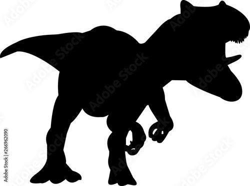 Allosaurus 10 isolated vector silhouette