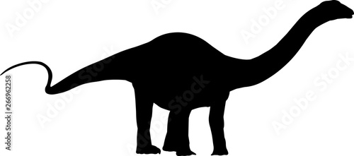 Apatosaurus 2 isolated vector silhouette