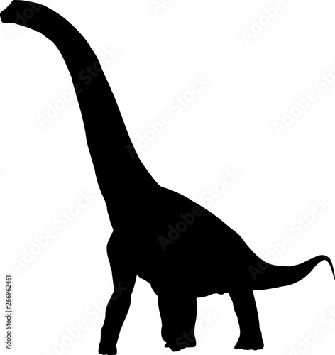 Brachiosaurus 6 isolated vector silhouette