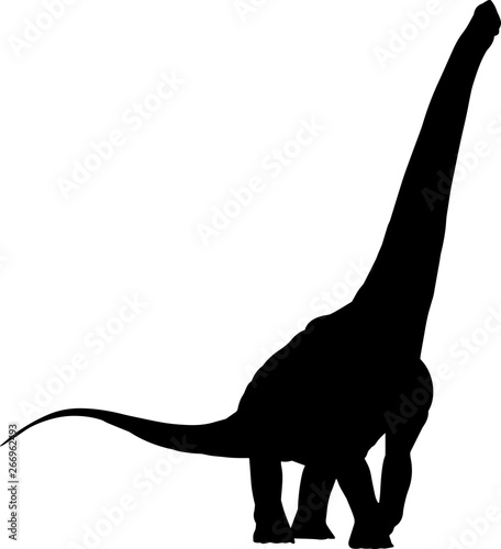 Brachiosaurus 8 isolated vector silhouette
