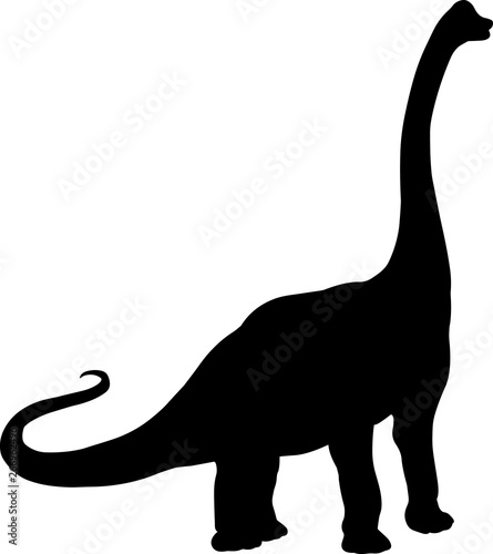 Brachiosaurus 9 isolated vector silhouette