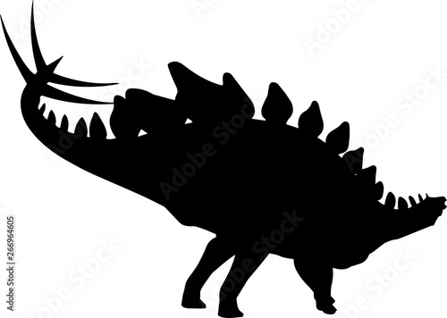Stegosaurus 5 isolated vector silhouette