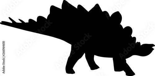 Stegosaurus 6 isolated vector silhouette
