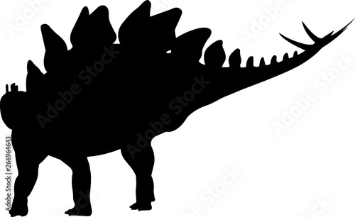 Stegosaurus 7 isolated vector silhouette