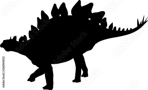 Stegosaurus 8 isolated vector silhouette