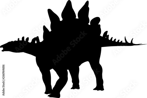 Stegosaurus 9 isolated vector silhouette