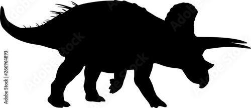 Triceratops 6 isolated vector silhouette