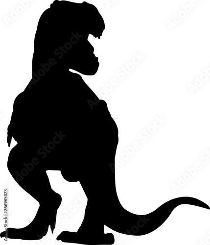 Tyrannosaurus Rex 3 isolated vector silhouette