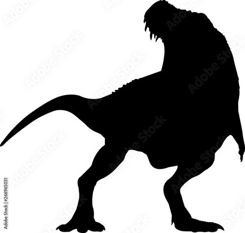 Tyrannosaurus Rex 4 isolated vector silhouette