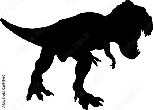 Tyrannosaurus Rex 6 isolated vector silhouette
