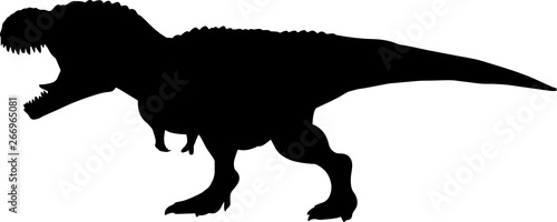 Tyrannosaurus Rex 8 isolated vector silhouette