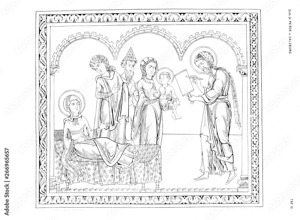 Christian illustration. Old image Christian illustration. Old image