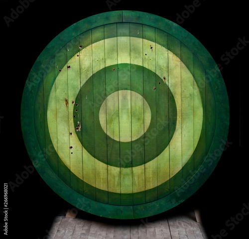 Green concentric circles on barrel
