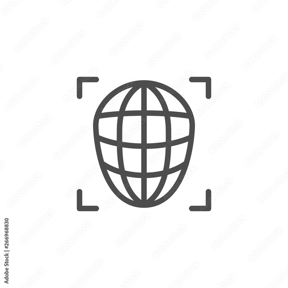 Face ID line outline icon Face ID line outline icon