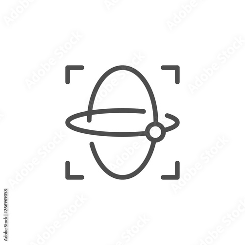 Gyroscope line outline modern icon